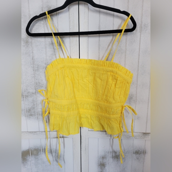 Nwot Free People Gabby Tube Top Yellow Small - Picture 2 of 6